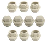 AERZETIX - Lot de 10 Bouchons Filetage Mâle 3/4" en Polypropylène PPR pour Tuyau d'Eau - Plomberie Chauffage Installation Sanitaire Système Alimentation Raccord Circuit Eau Froide Chaude - C66839