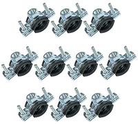 AERZETIX - Lot de 10 Colliers Isophoniques - Support Fixation avec Joint en Caoutchouc - pour Tuyau Ø 3/8'' 15-19mm - DIN EN 10111 - en Acier Zingué - à Visser М8