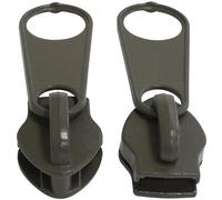 AERZETIX - Lot de 10 curseurs N°10 non verrouillables pour fermeture éclair à glissière spirale | en métal de couleur gris-pierre vert | accessoire pour vêtements sacs projet de couture et décoration