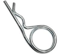 AERZETIX - Lot de 10 Goupilles Bêta Double Spire Ø3.2x61mm - Goupille de Sécurité - Goupille d'Attache Rapide - Acier Zingué - Couleur Argent - DIN 11024