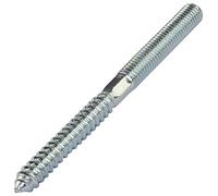 AERZETIX - Lot de 10 - Vis à double filetage - Goujon - patte à vis - métal/bois avec ou sans cheville - Ø10x120mm - en аcier zingué - couleur Argent - C44770