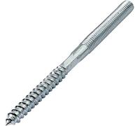 AERZETIX - Lot de 10 - Vis à double filetage - Goujon - patte à vis - métal/bois avec ou sans cheville - Ø8x120mm - en аcier zingué - couleur Argent - C44774