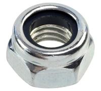 AERZETIX - Lot de 100 Écrous de blocage M8x1.25 mm à 6 pans filetage métrique - en acier zingué - couleur argent - montage assemblage usage général fixation