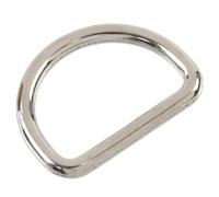 AERZETIX - Lot de 12 Anneaux en forme D demi-lune | accessoire pour sangles de sac à main projet de loisir créatif pochette décoration | en métal de couleur argent