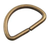 AERZETIX - Lot de 12 Anneaux en forme D demi-lune | passants 15 mm | accessoire pour sangles de sac projet de loisir créatif pochette décoration | en métal de couleur antique