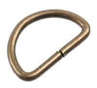 AERZETIX - Lot de 12 Anneaux en forme D demi-lune | passants 20 mm | accessoire pour sangles de sac projet de loisir créatif pochette décoration | en métal de couleur antique