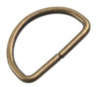AERZETIX - Lot de 12 Anneaux en forme D demi-lune | passants 25 mm | accessoire pour sangles de sac projet de loisir créatif pochette décoration | en métal de couleur antique