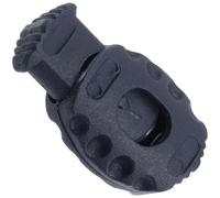 AERZETIX - Lot de 12 bloque-cordons à 1 trou à ressort - stop arrêt cordon - embout corde loisir créatif - couleur bleu foncé - en plastique