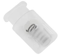 AERZETIX Lot de 12 Bloque-Cordons à Ressort à 1 trou - couleur Blanc transparent - Arrêt Stop Serre Lacet - en Plastique