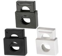 AERZETIX - Lot de 12 bloque-cordons carrés à ressort à 1 trous - couleur noir blanc vert foncé - ouvertures 10 mm - en plastique - créations DIY ajustement lacets vêtements sac à dos