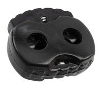 AERZETIX - Lot de 12 bloque-cordons ovales à ressort 17 mm à 2 trous - stop serre arrêt cordon - ouverture 3.5 mm - en plastique - couleur noir