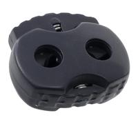 AERZETIX - Lot de 12 bloque-cordons ovales à ressort 17 mm à 2 trous - stop serre arrêt cordon - ouverture 3.5 mm - en plastique - couleur bleu foncé