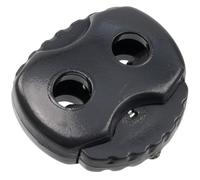 AERZETIX - Lot de 12 bloque-cordons ovales à ressort 22 mm à 2 trous - stop serre arrêt cordon - ouverture 4.5 mm - en plastique - couleur gris foncé