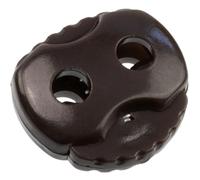 AERZETIX - Lot de 12 bloque-cordons ovales à ressort 22 mm à 2 trous - stop serre arrêt cordon - ouverture 4.5 mm - en plastique - couleur marron foncé