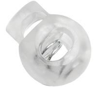 AERZETIX Lot de 12 Bloque-Cordons Ronds 15mm - Stop Cordon 1 Trou avec Ressort - Bloque Lacet pour Loisirs Créatifs - Couleur Transparent - Serre Cordon Plastique Anorak/Vêtements