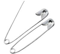 AERZETIX - Lot de 12 Épingles de sûreté à nourrice Classiques 55 mm - en métal - Couleur Argent - pour Textiles travaux de Couture créations Bijoux