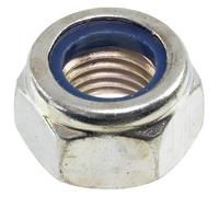 AERZETIX - Lot de 15 Écrous de blocage à 6 pans M12x1.5 mm filetage à pas réduit - en acier zingué - couleur argent - montage assemblage usage général fixation