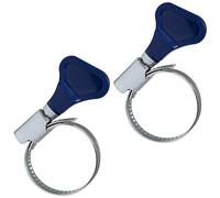 AERZETIX - Lot de 2 Colliers de Serrage à Main 25-40 mm - Largeur de la Bande 9 mm - en Acier - Couleur Argent - pour Tuyau Souple Semi-Souples d'Eau Piscine Bassin