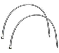 AERZETIX - Lot de 2 Flexibles d'Alimentation pour Mitigeur Femelle 3/8'' - Mâle M10 - Longueur 800mm - Acier Inoxydable - Raccordement Robinetterie Sanitaire Salle de Bain Cuisine