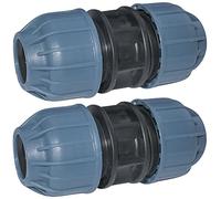 AERZETIX - Lot de 2 Manchons de Réparation à Compression Ø20mm 10 Bars pour Tuyau d'Eau en Polypropylène - Connecteur Réparateur de Tuyau d'Arrosage et d'Irrigation