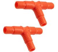AERZETIX - Lot de 2 raccords répartiteurs réducteurs cannelés en ''T'' 1/2'' et 5/8" pour tuyau d'arrosage diamètre intérieur ∅13 et ∅16 mm | en plastique | jonction équipement jardinage