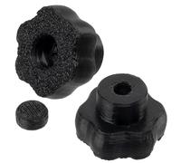 AERZETIX - Lot de 20 boutons molettes de serrage М4 en forme d'étoile pour vis et écrou à 6 pans | verrouiller bloquer réglage mobilier technique trépied | en plastique noir