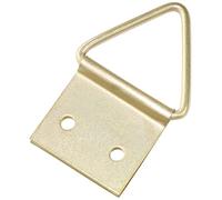 AERZETIX - Lot de 20 Crochets Triangulaires pour Cadres/Objets de Suspension 14x16mm - Cintres de Fixation pour Tableaux Photos - en Acier Laitonné - C60811