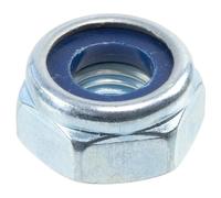 AERZETIX - Lot de 20 Écrous de blocage à 6 pans M10x1.25 mm filetage à pas réduit - en acier zingué - couleur argent - montage assemblage usage général fixation