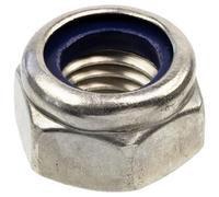 AERZETIX - Lot de 20 Écrous de blocage M12x1.75 mm à 6 pans filetage métrique - en acier inoxydable A2 - couleur argent - montage assemblage usage général fixation