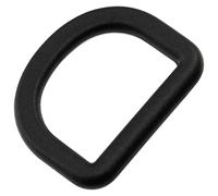 AERZETIX - Lot de 24 Anneaux de sac demi-lune en forme D | passants 25 mm | pour lanière sangle bandoulière décoration projet d'art | couleur noir | en plastique