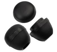 AERZETIX - Lot de 24 Embouts arrêts de cordon avec capuchon Ø4 mm pour lacet corde ficelle - couleur noir - en plastique - textile projets couture