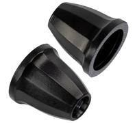 AERZETIX - Lot de 24 Embouts arrêts de cordon coniques Ø3.5 mm pour lacet corde ficelle - couleur noir - en plastique - effilochage projets couture loisir créatif