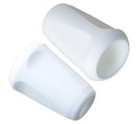 AERZETIX - Lot de 24 Embouts arrêts de cordon coniques Ø4 mm pour lacet corde ficelle - couleur blanc - en plastique - effilochage projets couture loisir créatif