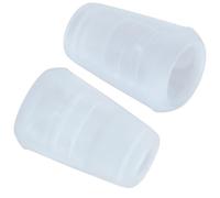 AERZETIX - Lot de 24 Embouts arrêts de cordon coniques Ø4 mm pour lacet corde ficelle - couleur blanc transparent - en plastique - effilochage projets couture loisir créatif