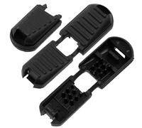 AERZETIX - Lot de 24 Embouts de cordon pliables 21 mm pour lacet corde ficelle - couleur noir - en plastique - projets de couture loisir créatif