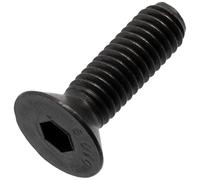 AERZETIX - Lot de 25 Vis métaux M6x20 mm à tête hexagonale fraisée creuse HEX4 | pas de filetage: 1 mm | en acier noirci | pour assemblages mécaniques et projets créatifs