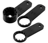 AERZETIX Lot de 3 clés de démontage Bouchon Fourche vélo 28/29 /30 mm Compatible avec SR Suntour XCT/XCM/XCR/en Plastique Noir