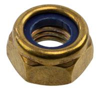 AERZETIX - Lot de 3 Écrous de blocage M10x1.5 mm à 6 pans filetage métrique - en laiton - couleur doré - montage assemblage usage général fixation