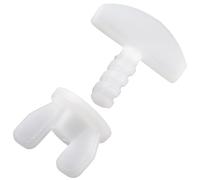AERZETIX Lot de 30 butées pour Rail de Rideau/Plastique Blanc | arrêts pour limiter le déplacement dans les rails en plastique ou aluminium / installation dans le canal