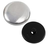 AERZETIX - Lot de 35 Boutons à recouvrir L44 ∅27 mm | couleur argent/noir | projet réparation textile DIY mercerie couture coussins