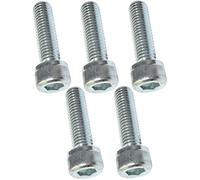 AERZETIX - Lot de 5 Boulons M10x35 - Tête Hexagonale Intérieur - Ø10x35mm - DIN 912 - en Acier Zingué - Couleur Argent - Bricolage - Outillage d'Assemblage/Quincaillerie