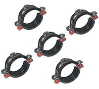 AERZETIX - Lot de 5 Colliers Isophoniques - Support Fixation avec Joint en Caoutchouc - pour Tuyau Ø 1 1/2'' 44-49mm - DIN EN 10111 - en Acier Inoxydable A2 - à Visser М8