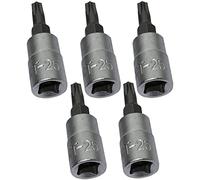 AERZETIX - Lot de 5 - Embout de vissage T25 - Douille carré 1/4 - C2167