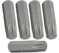 AERZETIX - Lot de 5 Embouts de Vissage 1/4'' à Empreinte Étoile T40 6 Pans - Longueur 25 mm - Outil de Serrage liquet Tournevis Visseuse Douille Quincaillerie Mécanique - en Acier CR-V