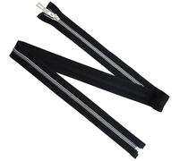 AERZETIX - Lot de 5 fermetures éclair spirales N°5 90 cm | séparables | de couleur noir avec tirette décorative | pour veste manteau accessoire et couture d'habillement