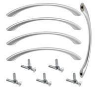 AERZETIX - Lot de 5 Poignées de Meuble en Métal - Entraxe 96 mm - Finition Argent Mat - pour Porte Armoire Placard Tiroir Décoration Intérieur Cuisine Salon