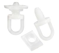 AERZETIX Lot de 50 butées pour Rail de Rideau/Plastique Blanc | arrêts pour limiter le déplacement dans les rails en plastique ou aluminium / installation dans le canal