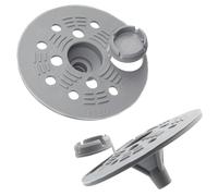 AERZETIX - Lot de 50 Rondelles rosaces Ø60 mm pour vis à bois avec capuchon - fixation de panneaux isolant plaque polystyrène extrudé expansé - en plastique - couleur argent