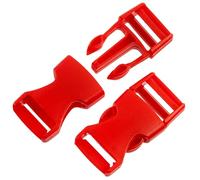 AERZETIX - Lot de 6 Boucles clips d'attache à ouverture rapide pour sac à dos bretelles bandoulière sangle et décoration | passant 20 mm | en plastique de couleur rouge