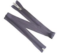 AERZETIX - Lot de 6 Fermetures éclair à glissière spirale N°5 65 cm séparables avec tirette décorative pour couture DIY vêtements sacs housses | en métal nylon polyester | couleur lilas-gris pâle